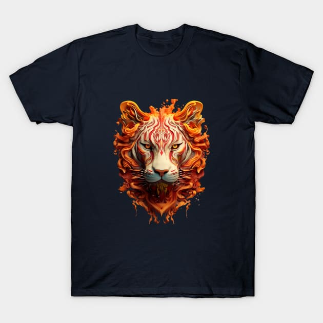 Tiger Paint T-Shirt by DavidLoblaw